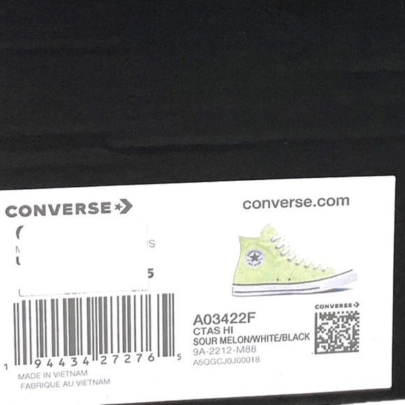 Converse Chuck Taylor High Top Skate Shoes For Men Canvas Melon Sneakers A03422F - Picture 11 of 12